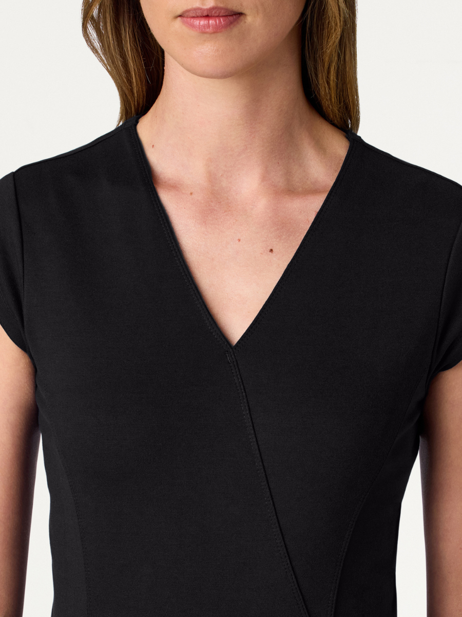Bluza Isla Mock-Wrap M/Crna