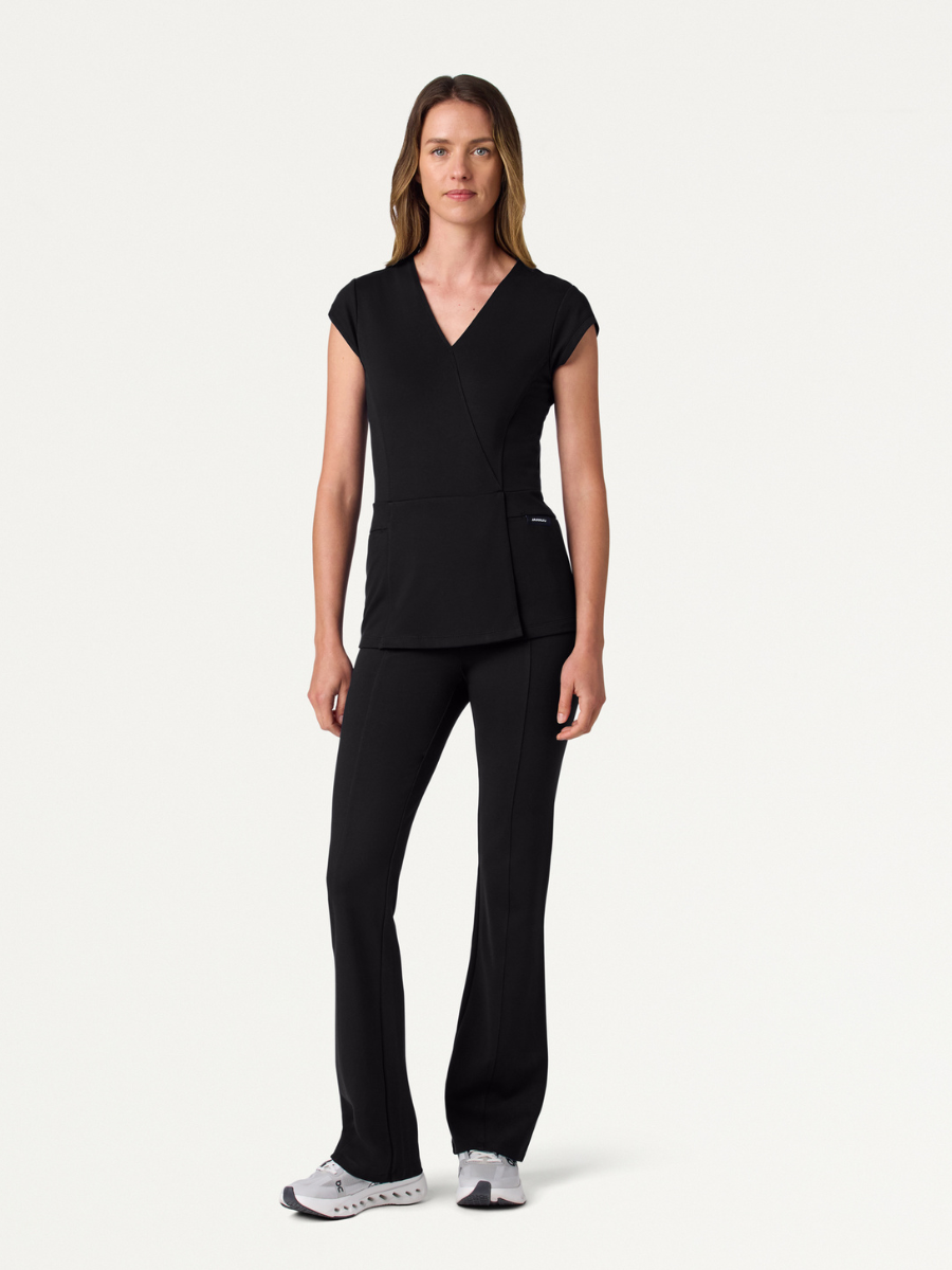 Bluza Isla Mock-Wrap M/Crna