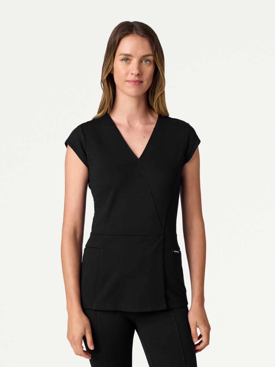 Bluza Isla Mock-Wrap M/Crna